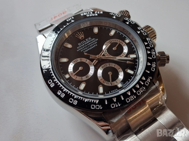 Rolex Daytona Black, снимка 4 - Мъжки - 53643356