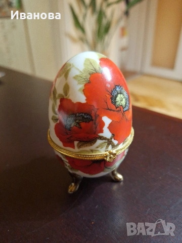 Продавам кутийка за бижута във формата на яйце, снимка 2 - Други - 53839918