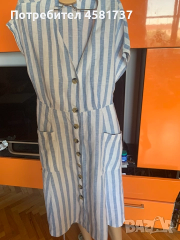 Ленена рокля Mango, размер M/L, снимка 8 - Рокли - 51976861