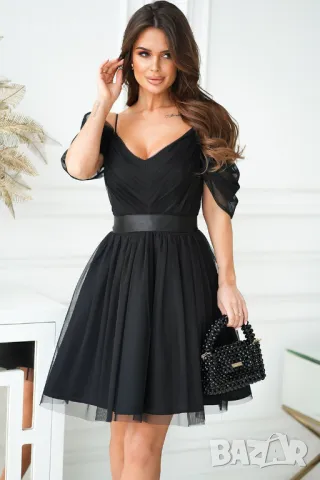 Официална рокля с тюл , снимка 3 - Рокли - 49713864