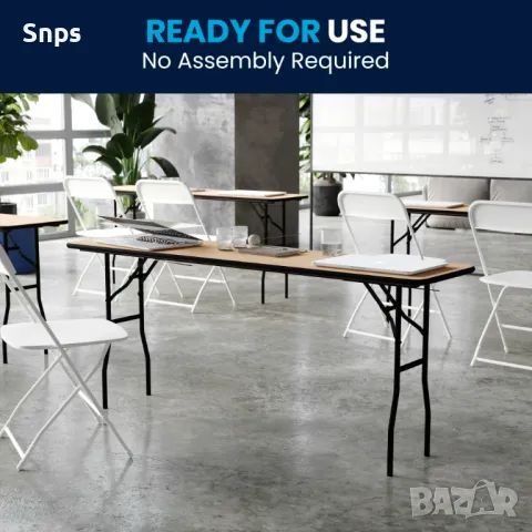 Сгъваема маса за обучение и събития от махагон, цвят меламинкафява, снимка 11 - Маси - 49615317