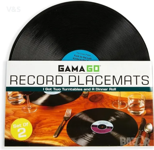 Gamago Record Placemats  / 4 бр. силиконови подложки, снимка 4 - Грамофони - 47120427