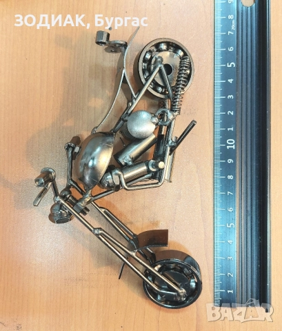 Метална Пластика МОТОЦИКЛЕТ, снимка 6 - Статуетки - 28694211