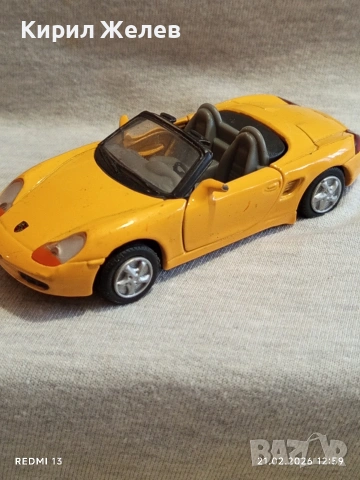 Метална количка спортен модел PORSCHE перфектно състояние за КОЛЕКЦИОНЕРИ 26593, снимка 3 - Колекции - 53571454