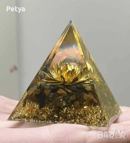 Подаръче Oргонитни пирамиди с естествени камъни, снимка 8 - Декорация за дома - 53215027