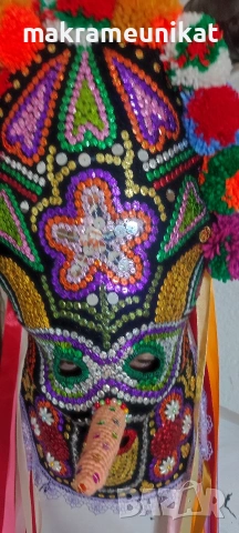 Кукерска маска, гугла, уникат, арт, ръчна изработка, декорация , снимка 6 - Декорация за дома - 41588628