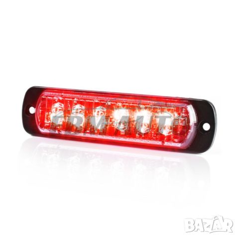 Страничен габарит – мигащ, 6 LED, Червен, 114mm, снимка 1 - Аксесоари и консумативи - 45347502