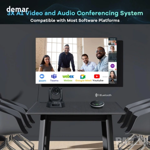 TONGVEO AI PTZ Автоматично проследяваща камера с Bluetooth микрофон, снимка 7 - Други - 54014049