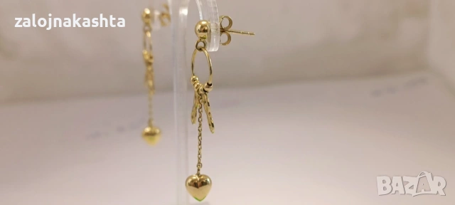 Нови-Златни обеци-2,20гр/14кр, снимка 5 - Обеци - 53190476