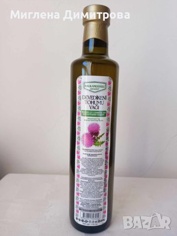 Натурално студено пресовано масло от Магарешки бодил (бял трън), Milk Thistle 500 ml. - цена 23 лв, снимка 1 - Хранителни добавки - 46742139