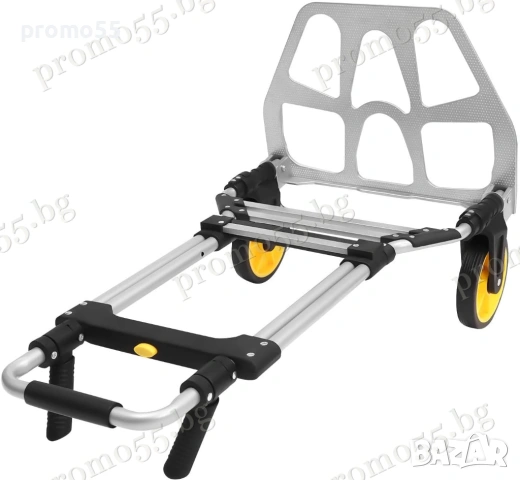Сгъваема Ръчна Алуминиева Количка за Тежък Багаж с Телескопична Дръжка, снимка 3 - Друго търговско оборудване - 53868825