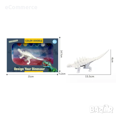 Играчка „Създай свой динозавър“ / Размери на динозаврите: 15,5х4 см и 16х7 см; Възможност за самосто, снимка 5 - Други - 47918403