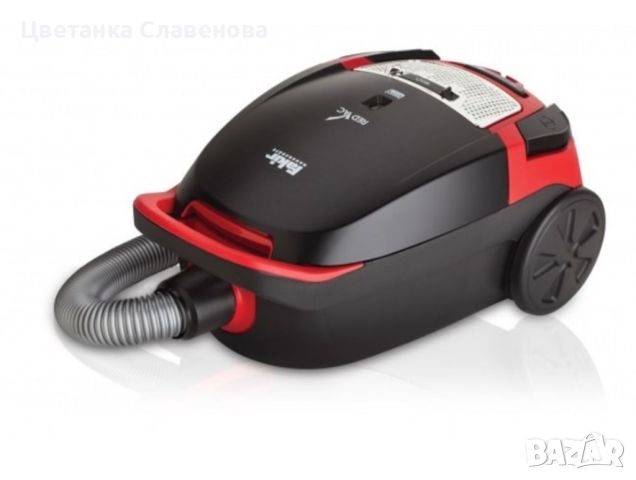 Прахосмукачка с торба Fakir, Red Vac, 3 л, Телескопична тръба, 700 W, EPA филтър, Червен/Черен, снимка 4 - Прахосмукачки - 46257828