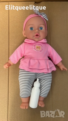 Реалистично говорещо бебе с аксесоар шише, снимка 3 - Кукли - 52182509