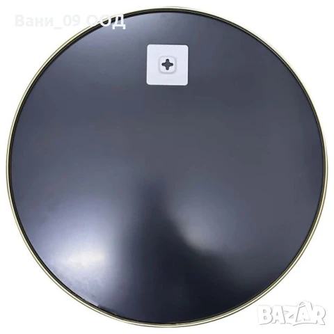 50см Кръгло стенно огледало със златиста рамка, снимка 4 - Огледала - 50660161