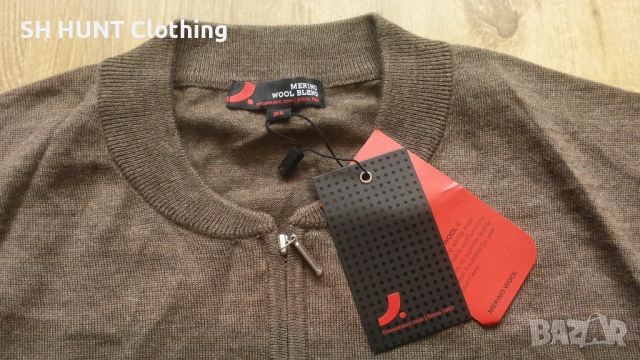 Dressmann Bomber Zip Merino Brown 50% размер XL жилетка 50% Мерино вълна - 1509, снимка 4 - Екипировка - 52507358