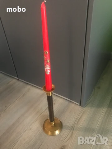 Свещник от мед, височина 26см, основа 10см /диаметър/, снимка 3 - Други - 50444475