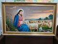 Картина Исус пастирът със стадото си, снимка 4