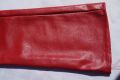 Дълги Червени Ръкавици От Изкуствена Кожа Размер S , снимка 12