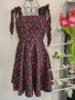 Дамска рокля с черешки/бяла и черна/, снимка 2