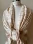 Бял шал на розово детелини By Malene Birger от 100 % вълна, снимка 2