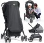 Нов Практичен сенник за бебешка количка с преден прозорец и UV защита, снимка 1