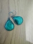 Обеци от малахит сребърни, снимка 1