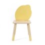 Дървено столче за деца с облегалка - Лимон (004)