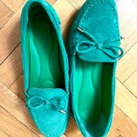 Дамски мокасинии в зелено, снимка 3 - Дамски ежедневни обувки - 45383966
