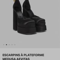 НОВИ ОРИГИНАЛНИ VERSACE WOMENS MEDUSA AEVITAS PLATFORM SANDAL BLACK EU НЕ СА НОСЕНИ НИТО ВЕДНЪЖ! ПЕР, снимка 8 - Дамски обувки на ток - 45286001