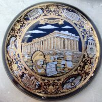Красива рисувана със златна боя кутийка за бижута - Гърция, снимка 5 - Антикварни и старинни предмети - 45493959
