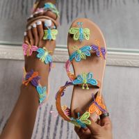 Дамски едноцветни плажни сандали с кръгли пръсти в етнически стил, 7цвята , снимка 14 - Сандали - 45695716