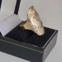 Златен пръстен 14к, проба 585 , снимка 3 - Пръстени - 45021170