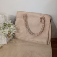 Стилна дамска чанта в цвят пудра, снимка 4 - Чанти - 45527174