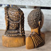 Двойка африкански фигури, дърво, снимка 6 - Антикварни и старинни предмети - 45579501