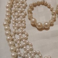 Ретро кпмплект бижута с перли, снимка 2 - Други ценни предмети - 45380392
