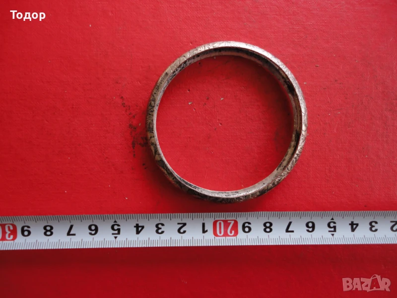 Страхотна посребрена гривна , снимка 1