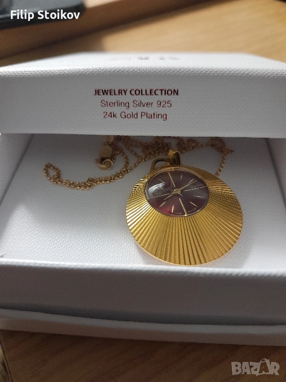 дамски позлатен часовник Слава-медалион, снимка 1