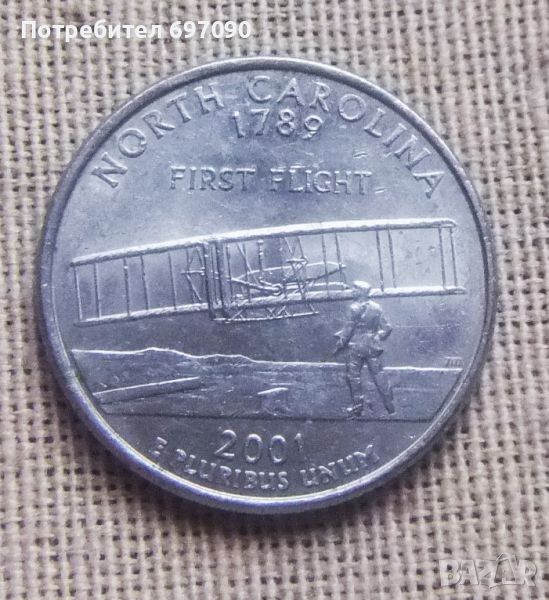 САЩ - 25 цента - 2001 P, снимка 1