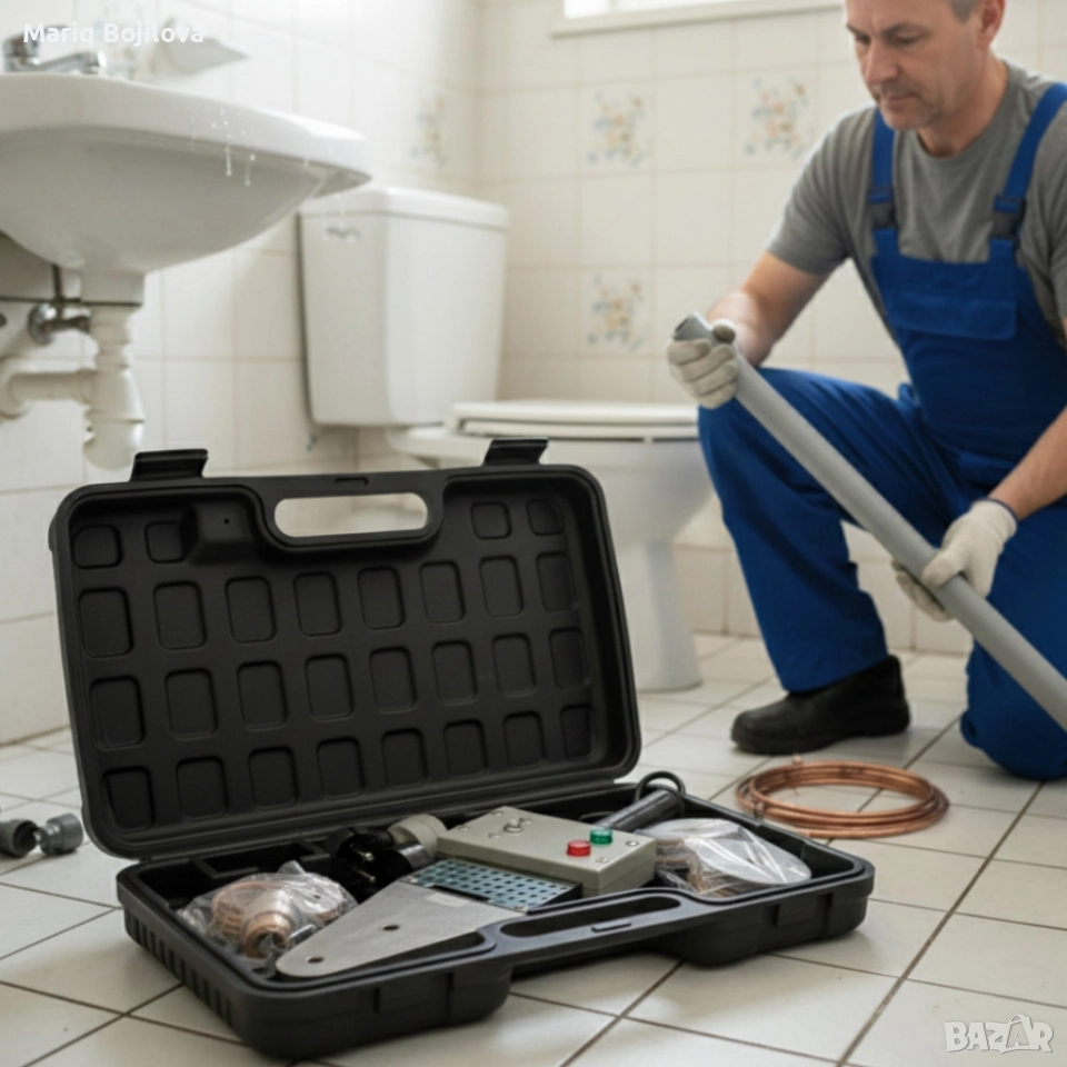 Професионална PPR лепачка 900W с 6 глави (20–63 мм) – Бърз и точен монтаж на водопроводни инсталации, снимка 1