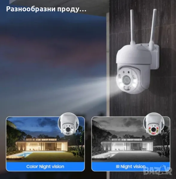 Wi Fi камера 1080P с връзка за PC, IOS, Android и нощен запис, снимка 1