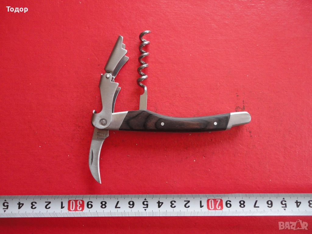 Сервитьорска отварачка тирбушон нож Kempinski 3 в 1, снимка 1