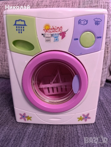 Детска перална машина и кошница за пране., снимка 1