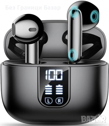 Нови Bluetooth 5.4 безжични слушалки с ENC шумопотискане и 35H батерия калъф за зареждане, снимка 1