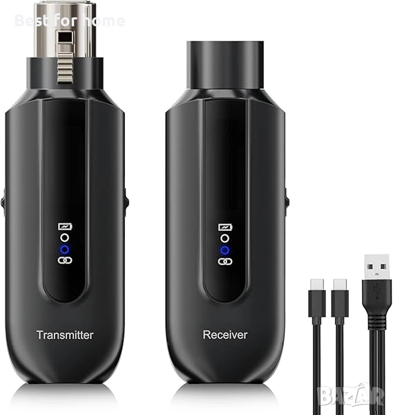 2.4 Ghz безжичен микрофонен предавател-приемник, XLR, снимка 1