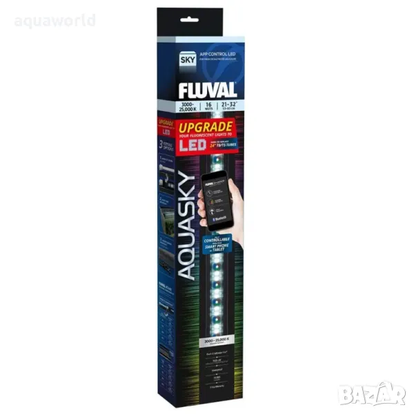 "ПРОМОЦИЯ" LED Осветление Fluval AquaSky LED 2.0 27W 91-122 см. Bluetooth, снимка 1