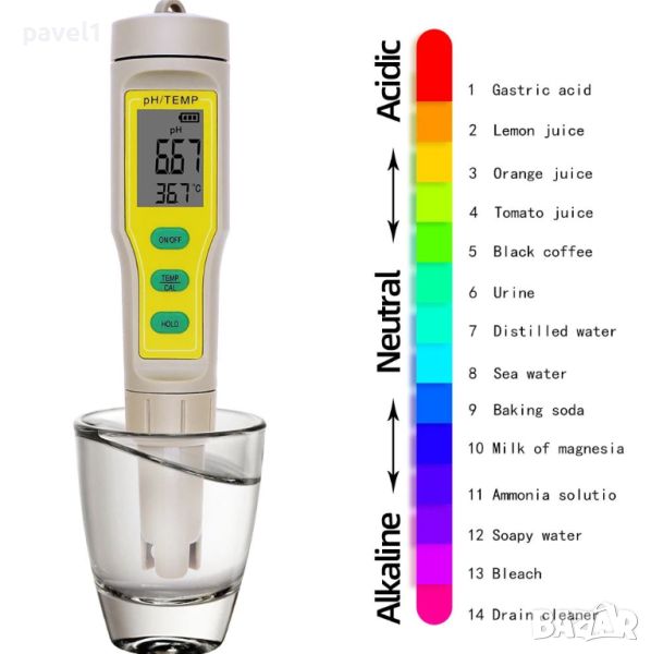 Нов, Неотварян Многофункционален тестер за качество на водата PH-03, снимка 1