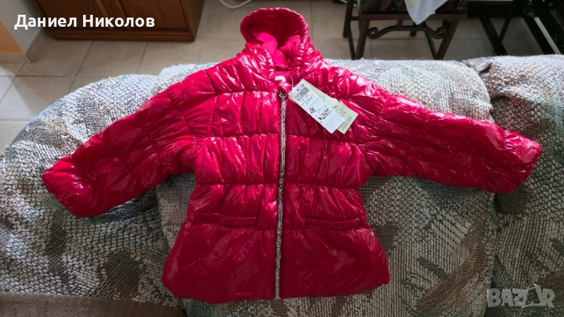 Детско червено яке с качулка United Colors of Benetton, снимка 1