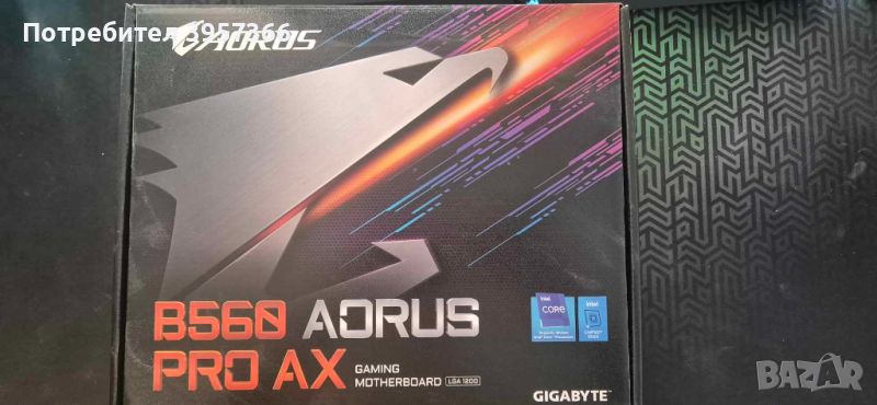 Дънна платка GIGABYTE AORUS B560 PRO AX, снимка 1