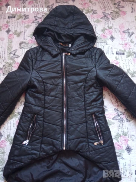Черно дамско яке С размер, снимка 1